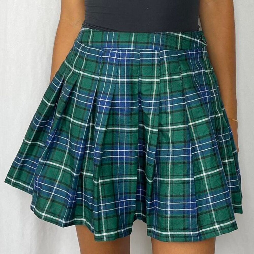 Forever-21 Women's Green and Blue Skirt